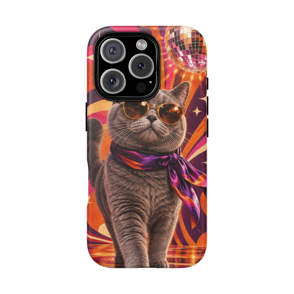 Disco Whiskers iPhone Tough Case | disco cat
