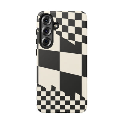 Check Shift Samsung Galaxy Tough Case | Black & White Checkerboard