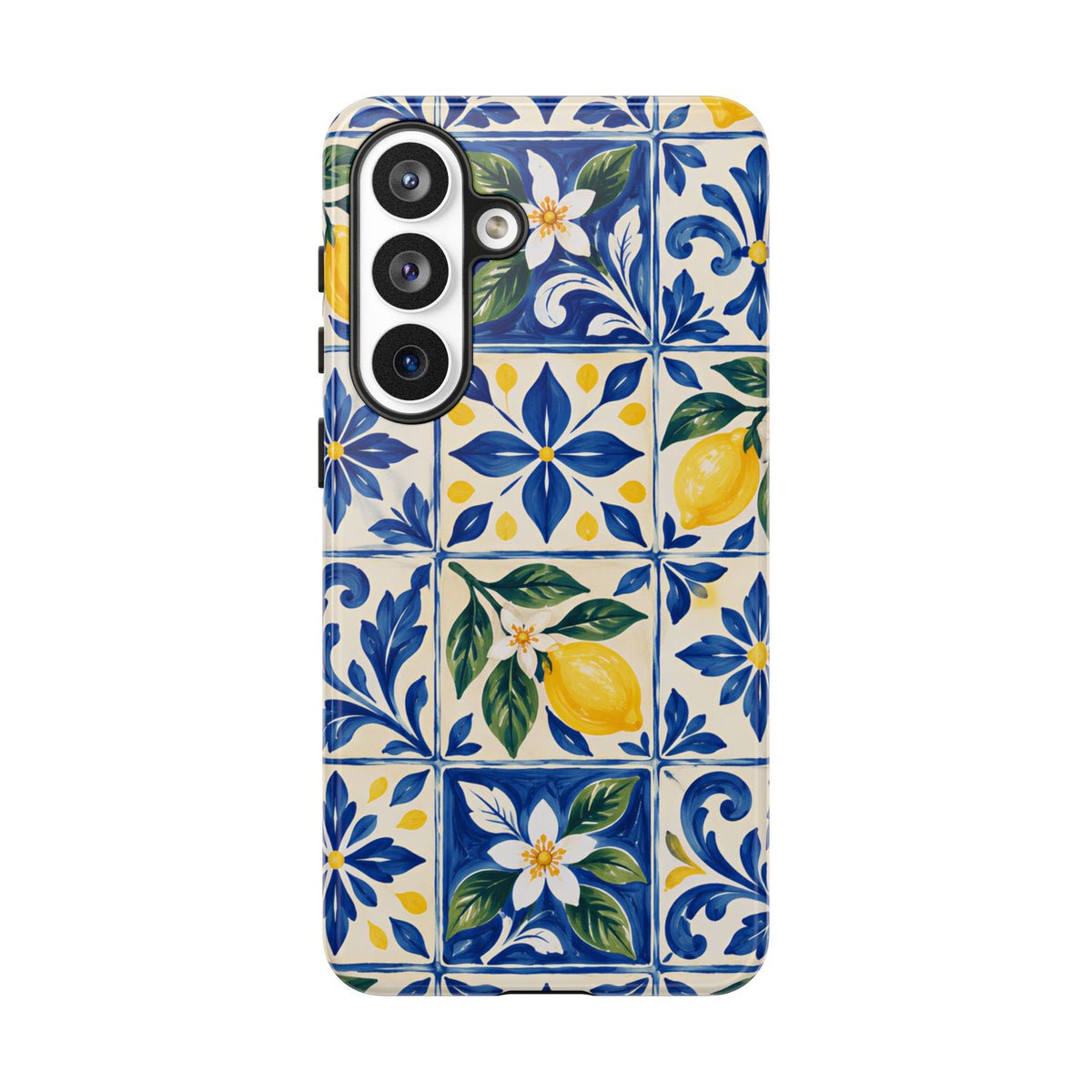 Blue Lemon Tile Samsung Galaxy Tough Case | Azulejo Orchard