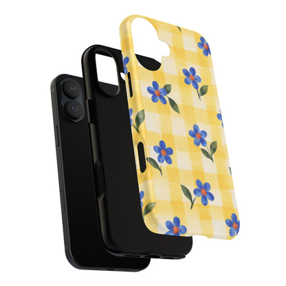 Buttercup Picnic iPhone Tough Case | yellow gingham