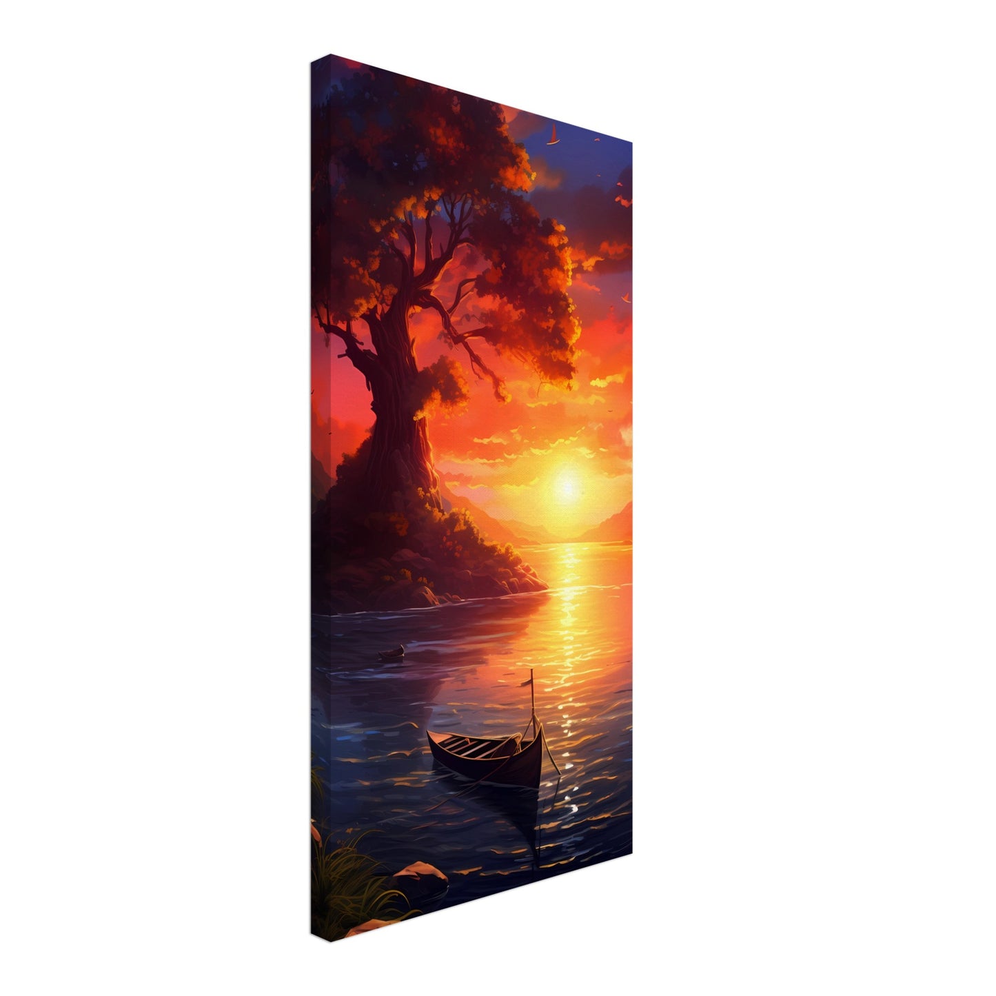 Canvas Wall Art - Solitary Sunset Serenade