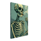 Canvas Wall Art - Smoking Skeleton