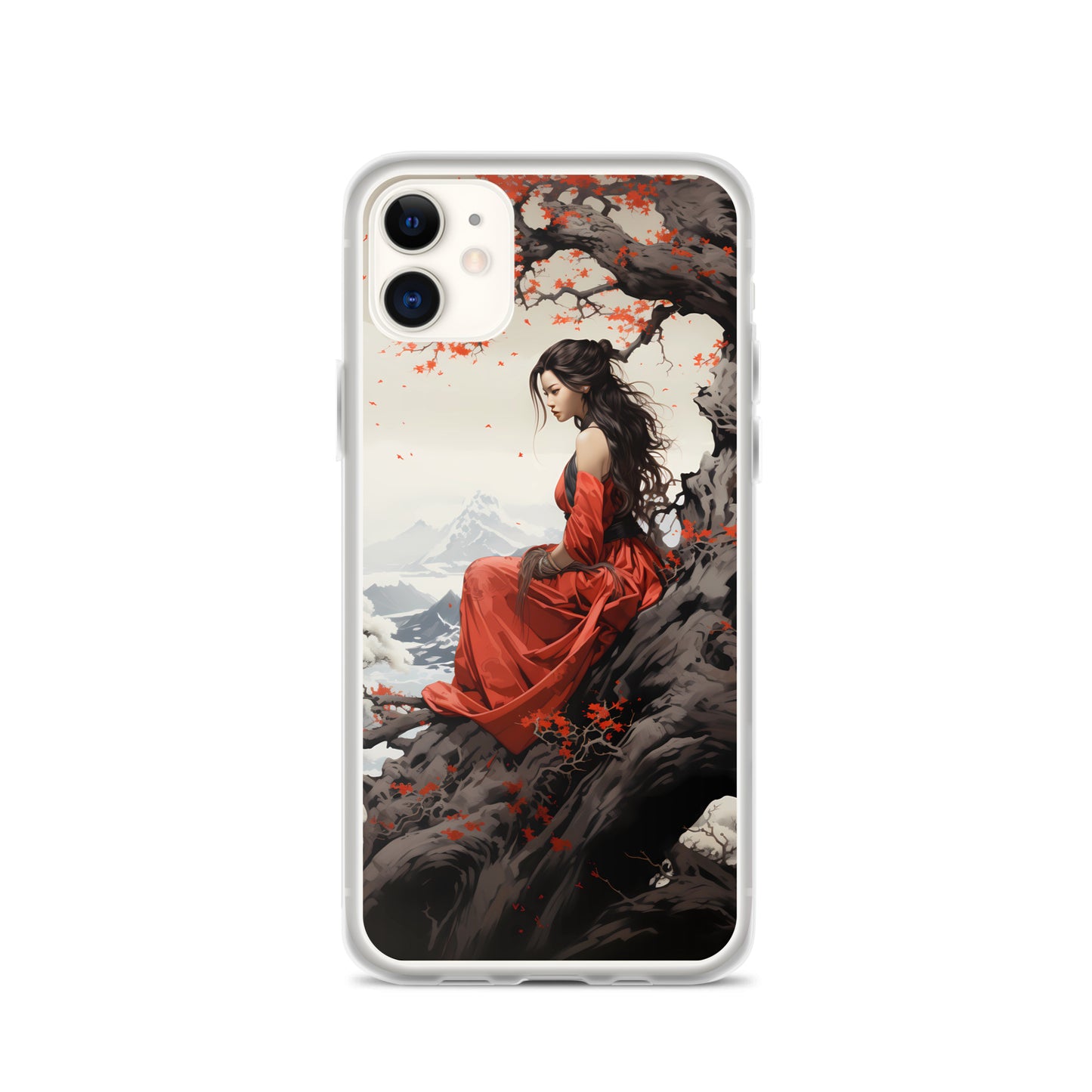 iPhone Case - Japanese Woman Under a Cherry Blossom Tree