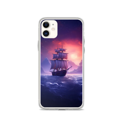 iPhone Case - Seascape Wooden Ship at Dusk