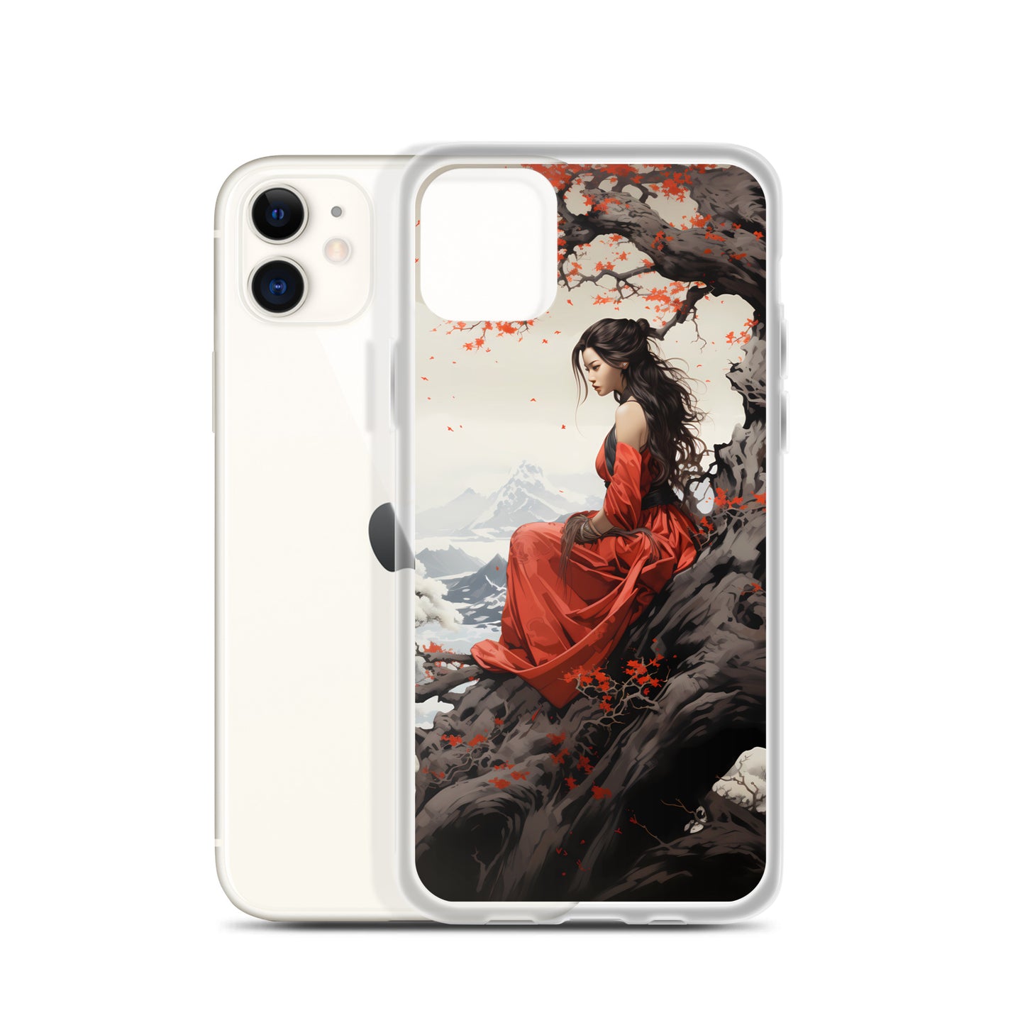 iPhone Case - Japanese Woman Under a Cherry Blossom Tree