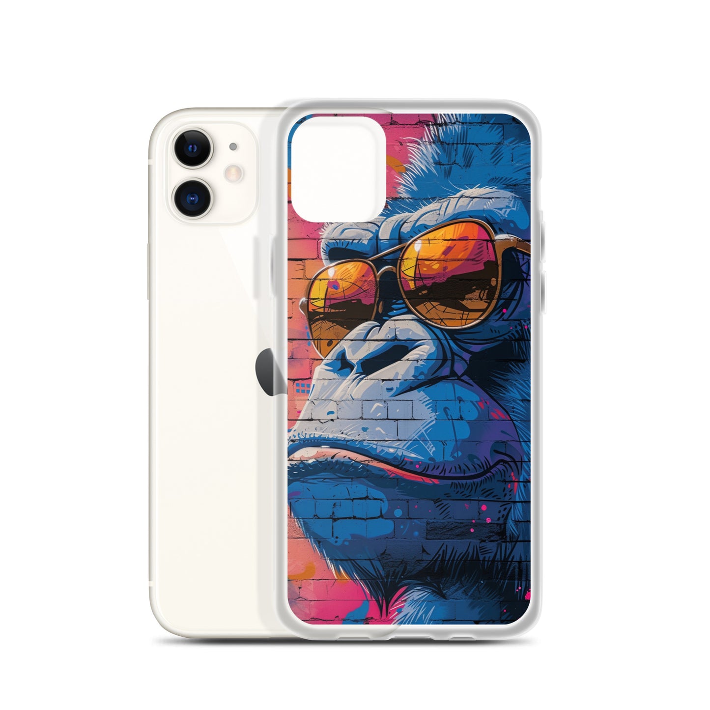 iPhone Case - Blue Gorilla Graffiti Art