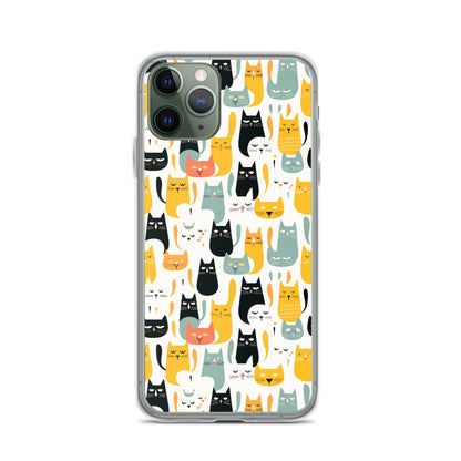 iPhone Case - Abstract Cats Pattern