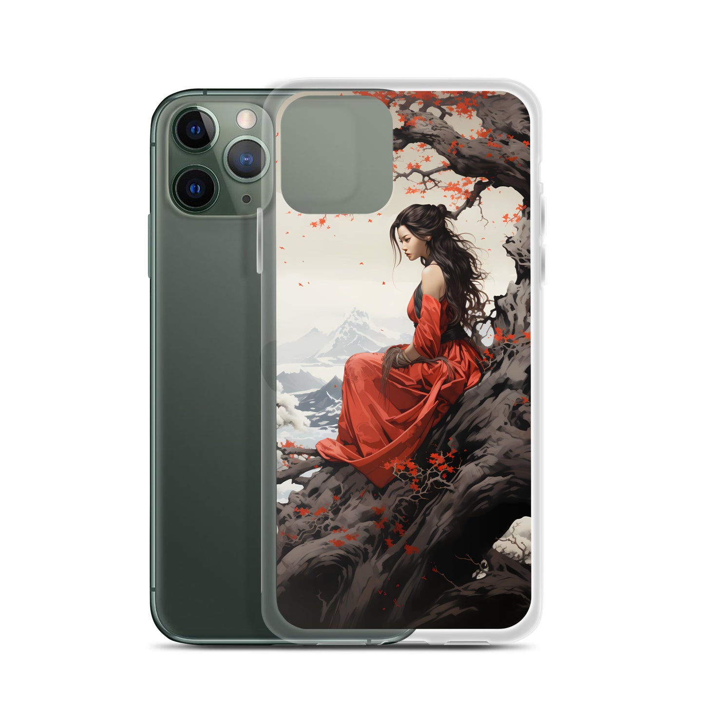 iPhone Case - Japanese Woman Under a Cherry Blossom Tree