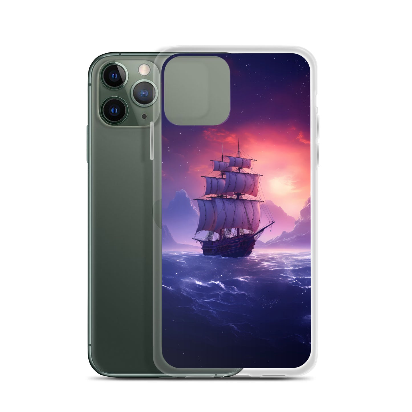 iPhone Case - Seascape Wooden Ship at Dusk