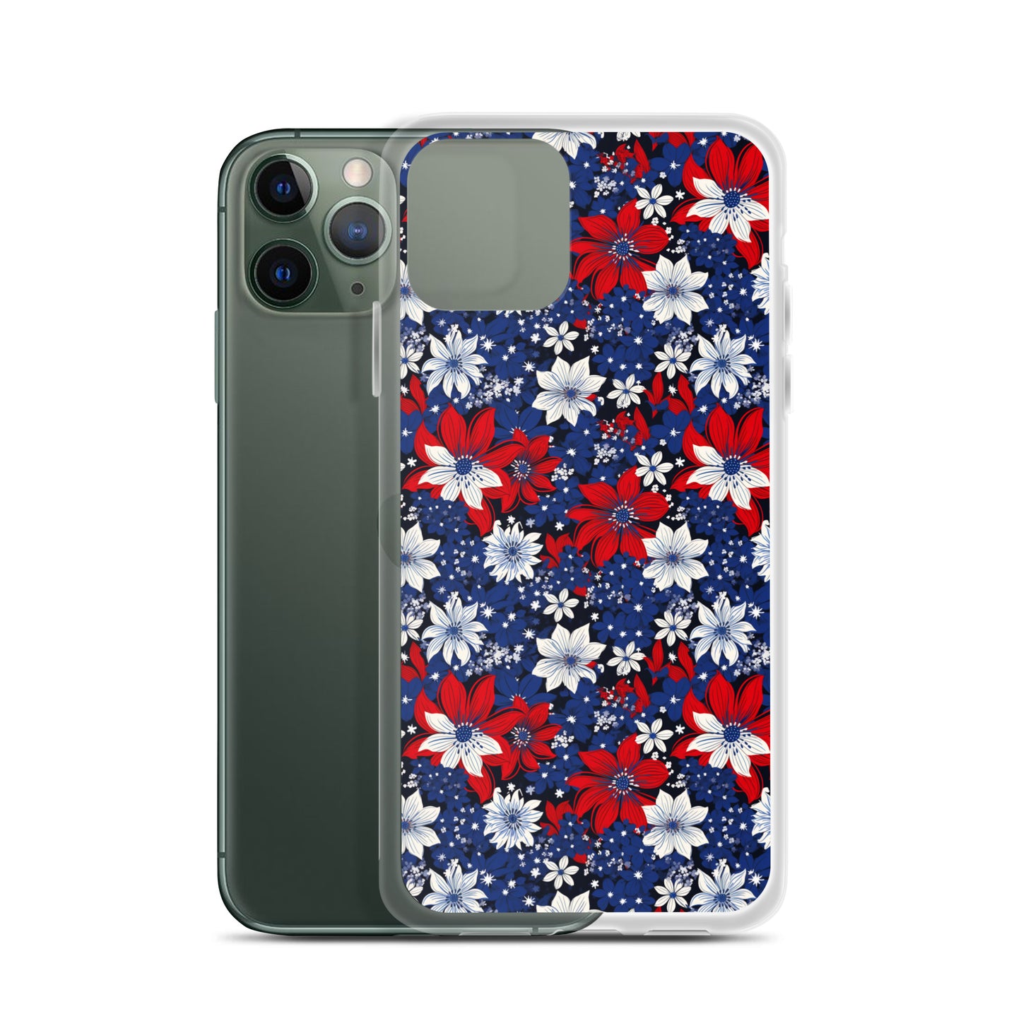 iPhone Case - Patriotic Poinsettas