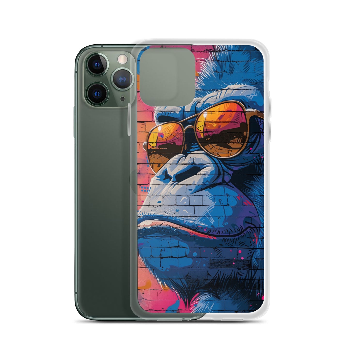 iPhone Case - Blue Gorilla Graffiti Art