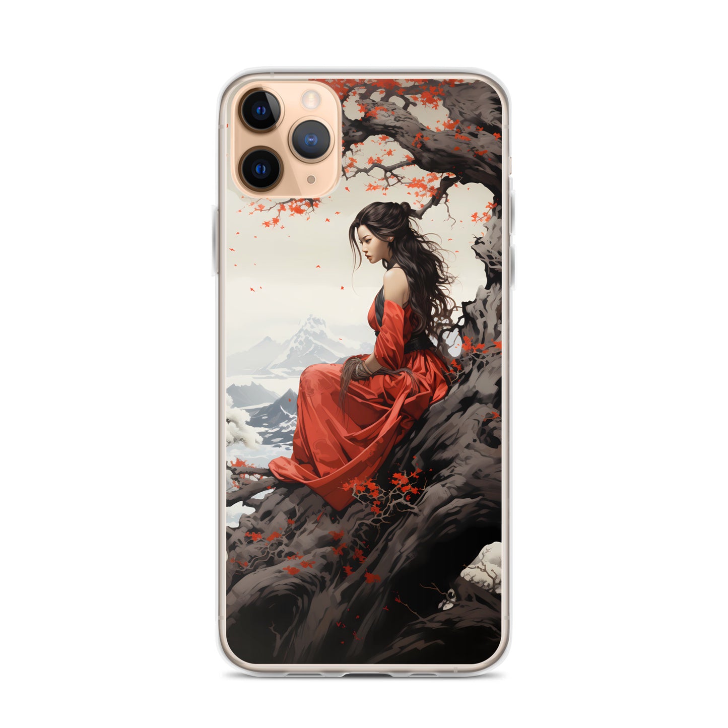 iPhone Case - Japanese Woman Under a Cherry Blossom Tree