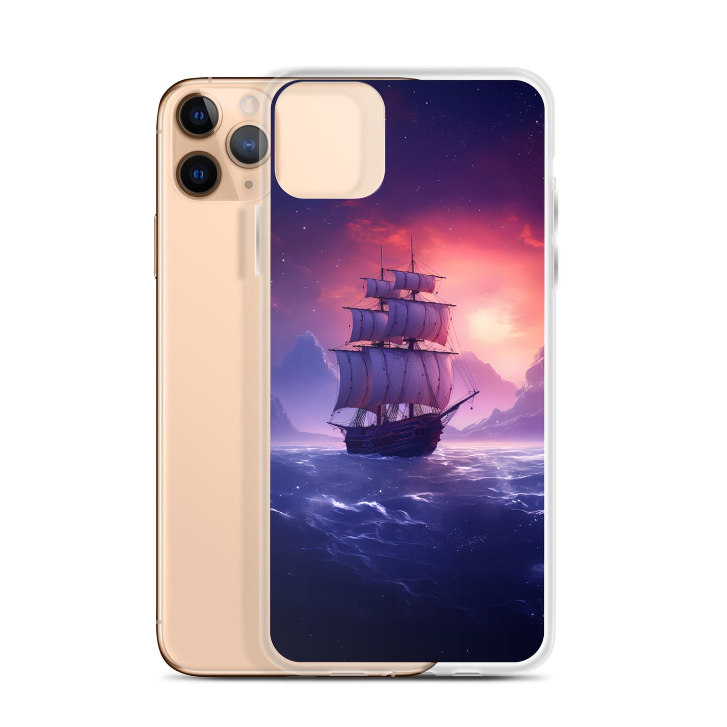 iPhone Case - Seascape Wooden Ship at Dusk