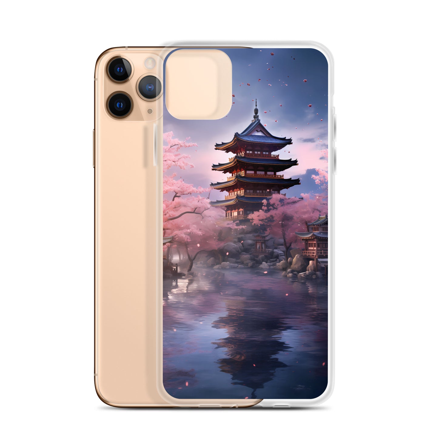iPhone Case - Ancient Kyoto with Cherry Blossoms