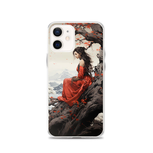 iPhone Case - Japanese Woman Under a Cherry Blossom Tree