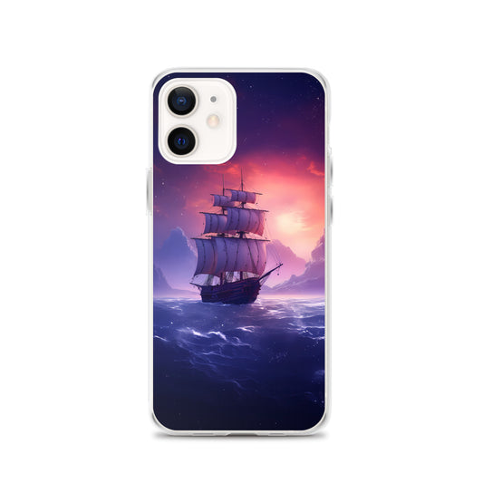 iPhone Case - Seascape Wooden Ship at Dusk