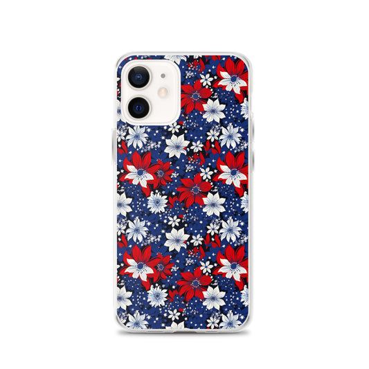 iPhone Case - Patriotic Poinsettas