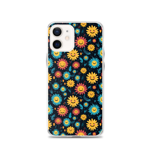 iPhone Case - Happy Smiley Flowers
