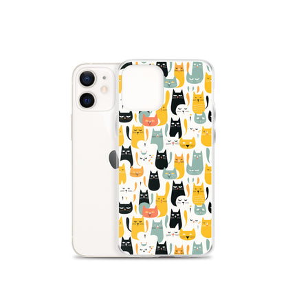 iPhone Case - Abstract Cats Pattern