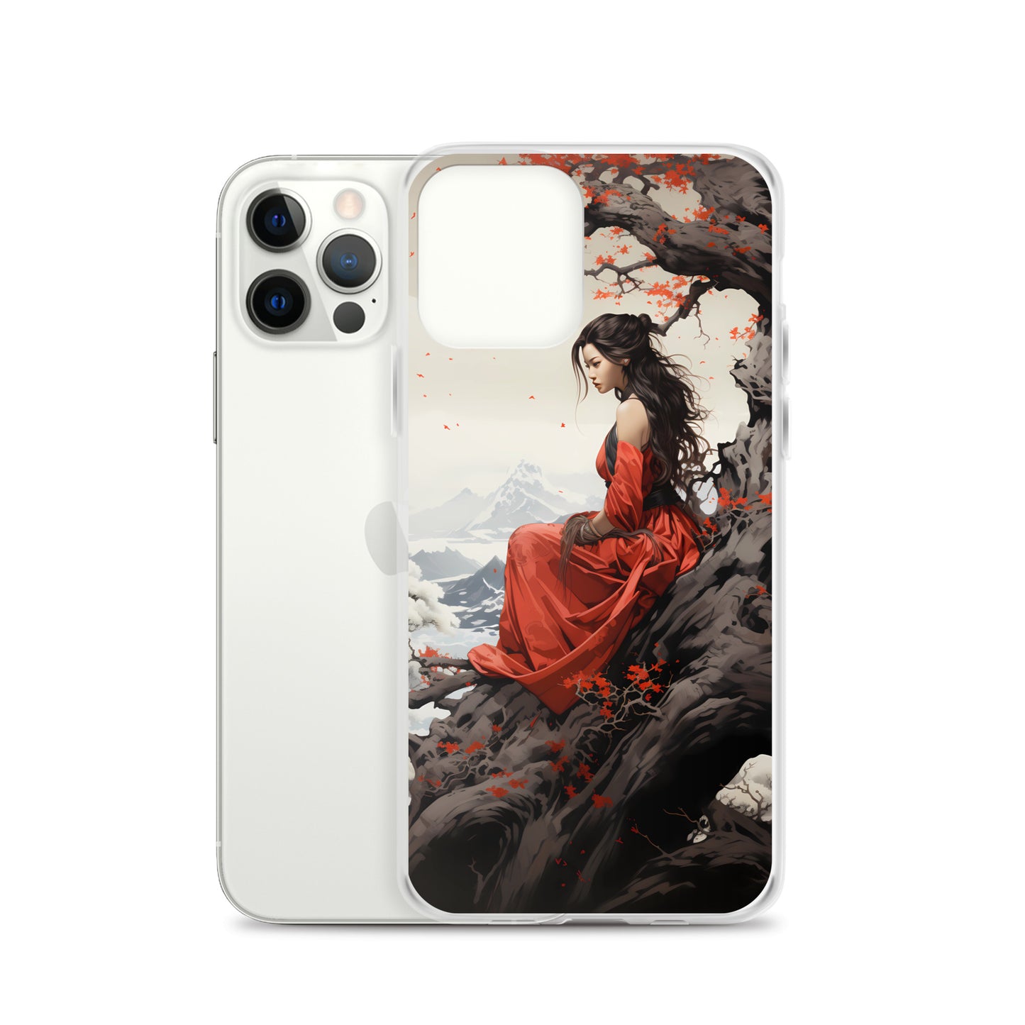 iPhone Case - Japanese Woman Under a Cherry Blossom Tree