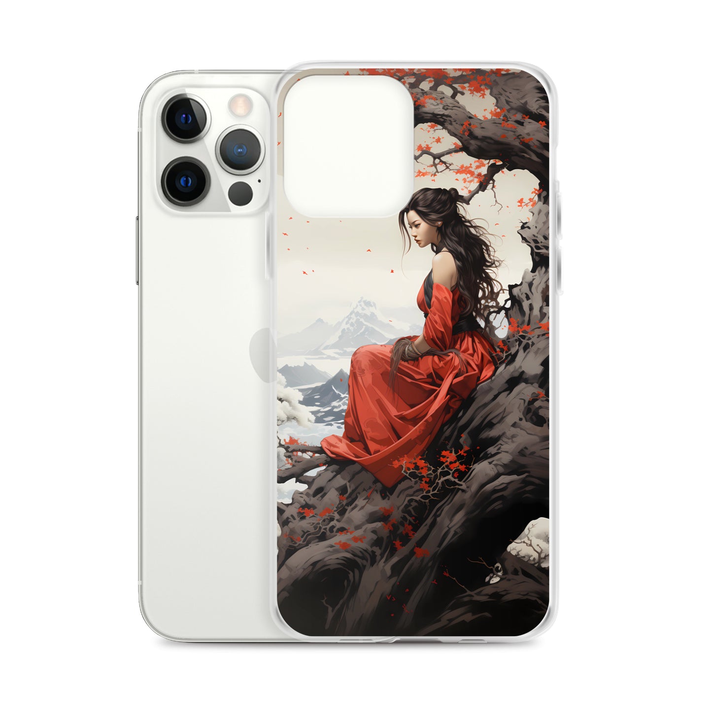 iPhone Case - Japanese Woman Under a Cherry Blossom Tree