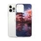 iPhone Case - Ancient Kyoto with Flying Cherry Blossoms