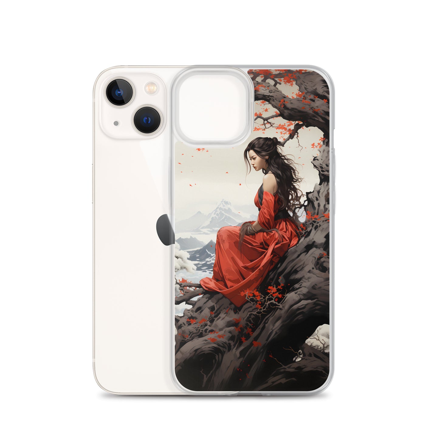 iPhone Case - Japanese Woman Under a Cherry Blossom Tree