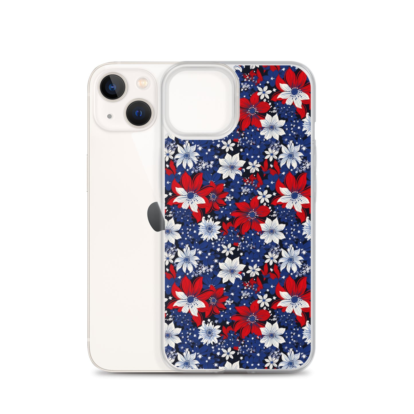 iPhone Case - Patriotic Poinsettas