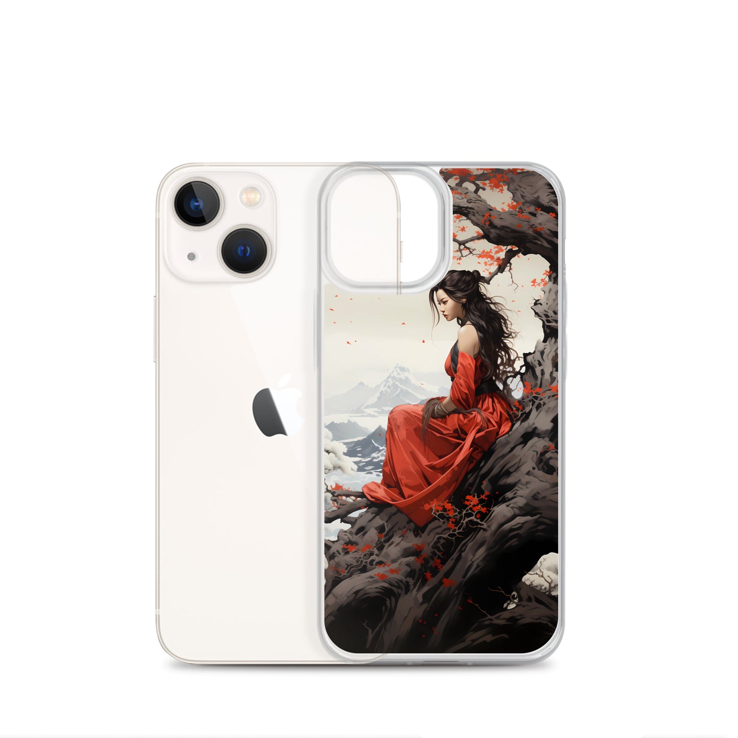 iPhone Case - Japanese Woman Under a Cherry Blossom Tree