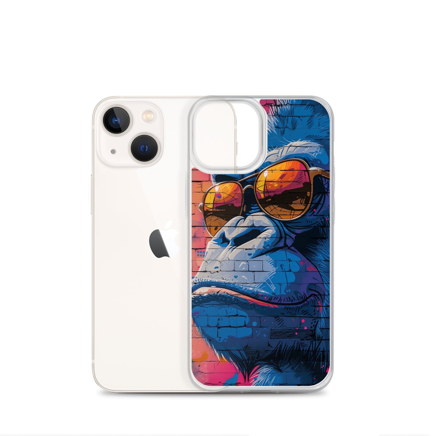 iPhone Case - Blue Gorilla Graffiti Art