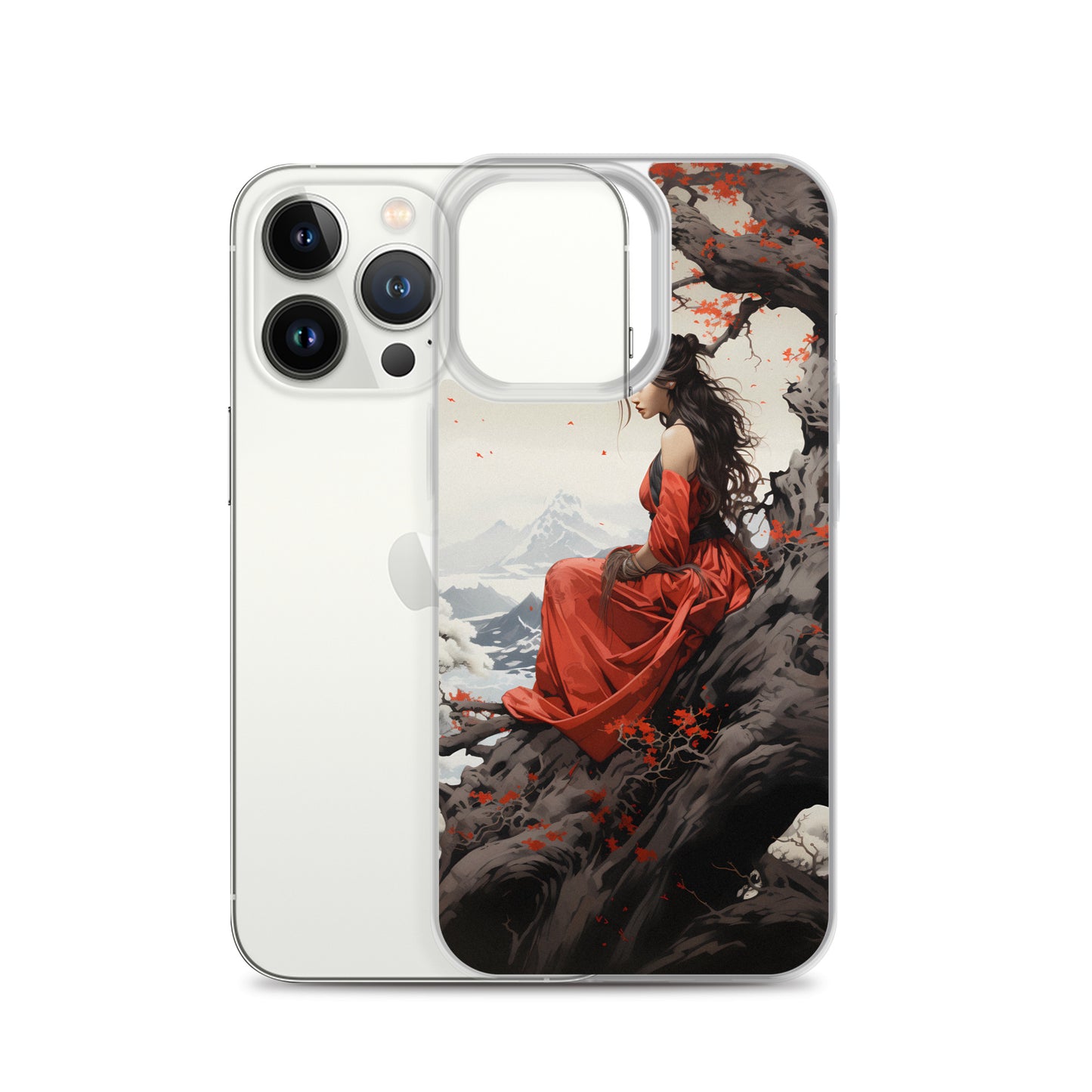 iPhone Case - Japanese Woman Under a Cherry Blossom Tree