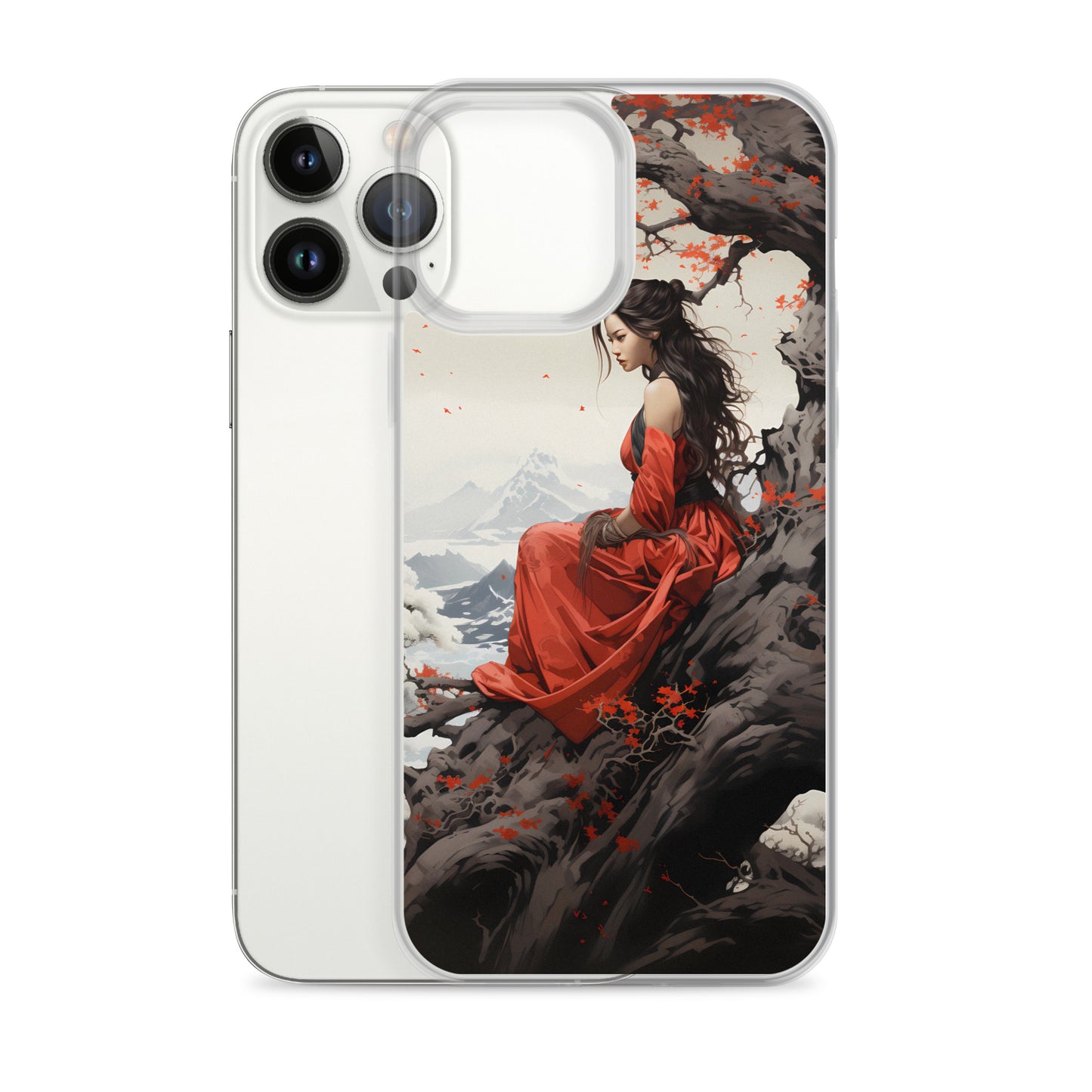 iPhone Case - Japanese Woman Under a Cherry Blossom Tree