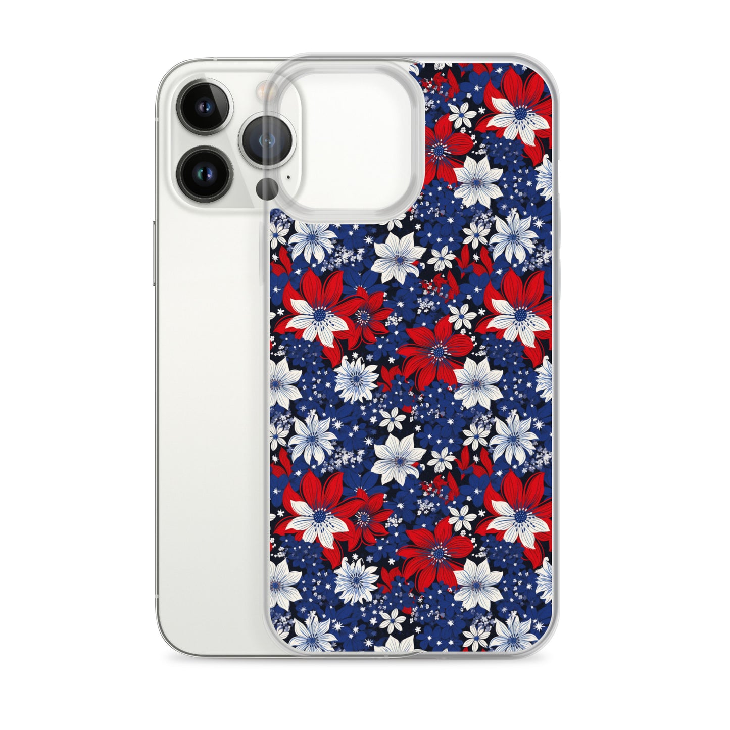 iPhone Case - Patriotic Poinsettas