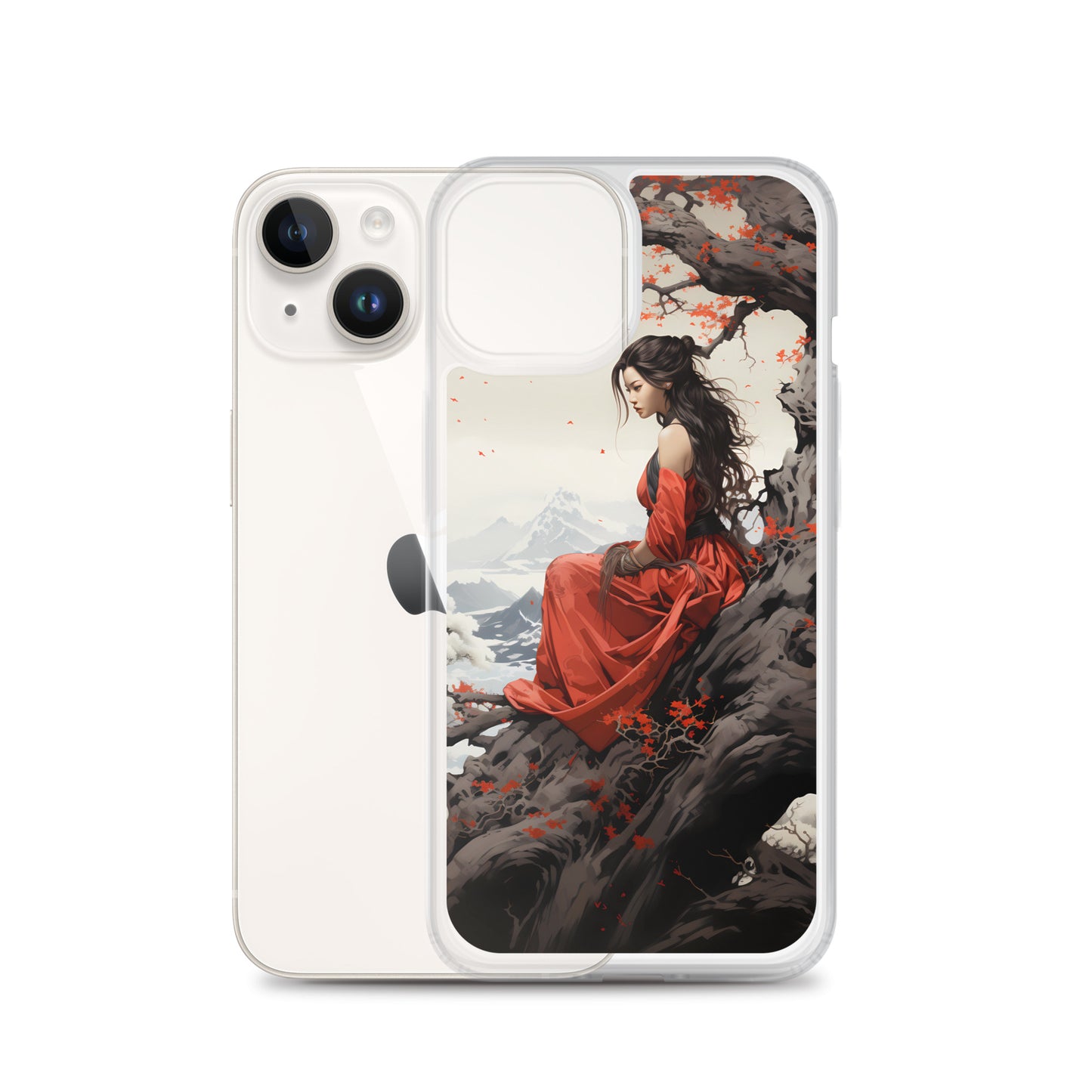 iPhone Case - Japanese Woman Under a Cherry Blossom Tree