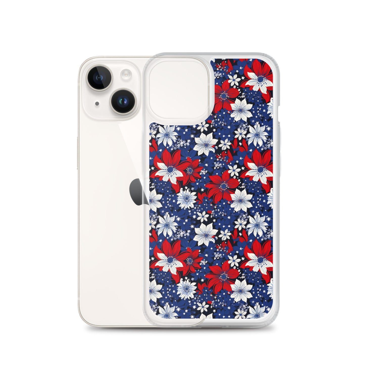 iPhone Case - Patriotic Poinsettas