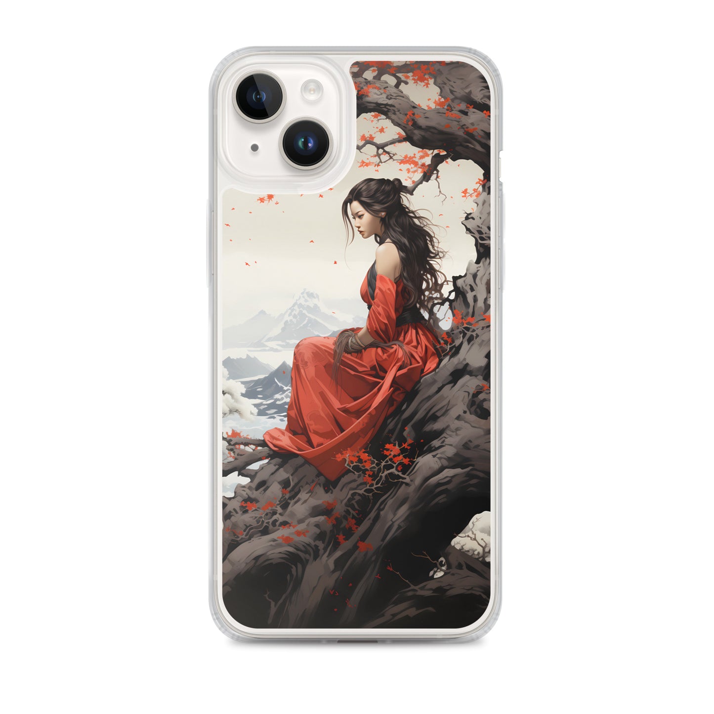 iPhone Case - Japanese Woman Under a Cherry Blossom Tree