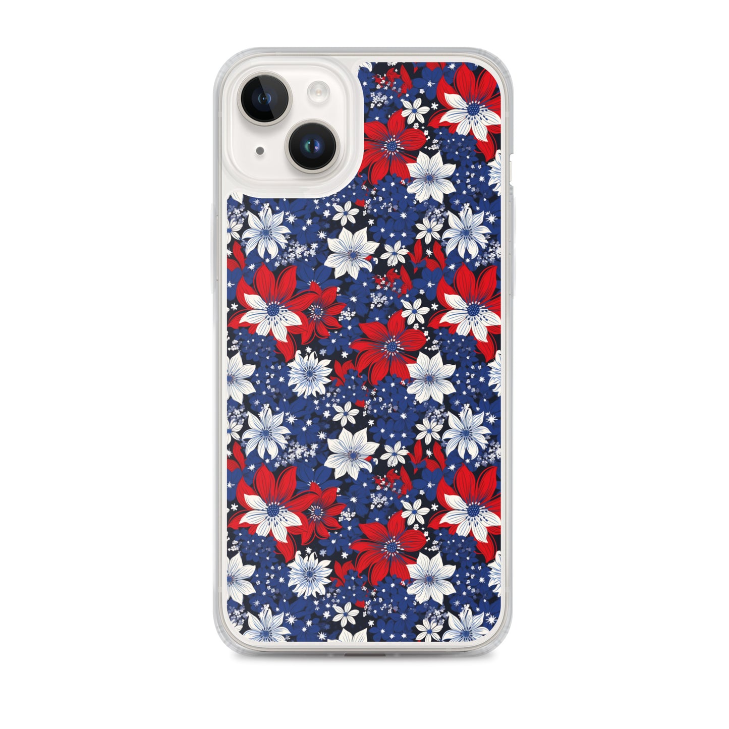 iPhone Case - Patriotic Poinsettas