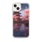 iPhone Case - Ancient Kyoto with Flying Cherry Blossoms