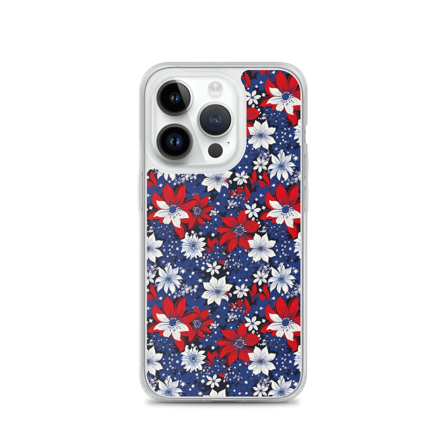iPhone Case - Patriotic Poinsettas