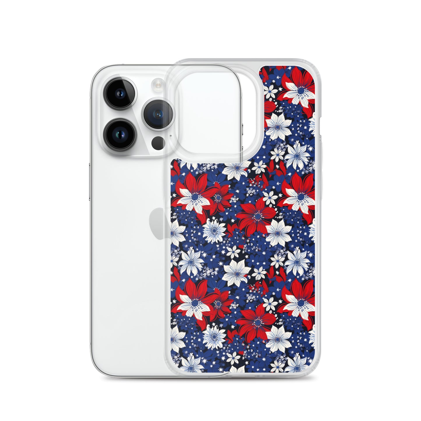 iPhone Case - Patriotic Poinsettas