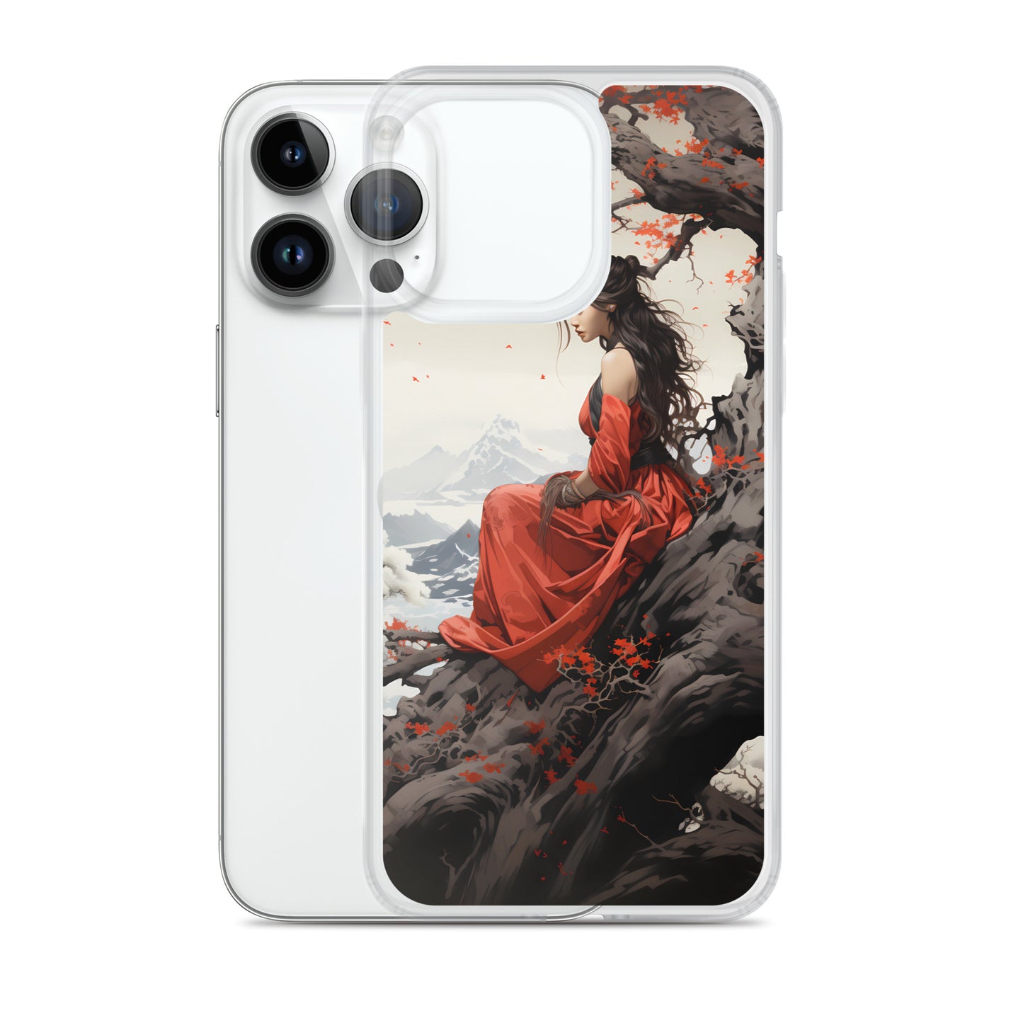 iPhone Case - Japanese Woman Under a Cherry Blossom Tree