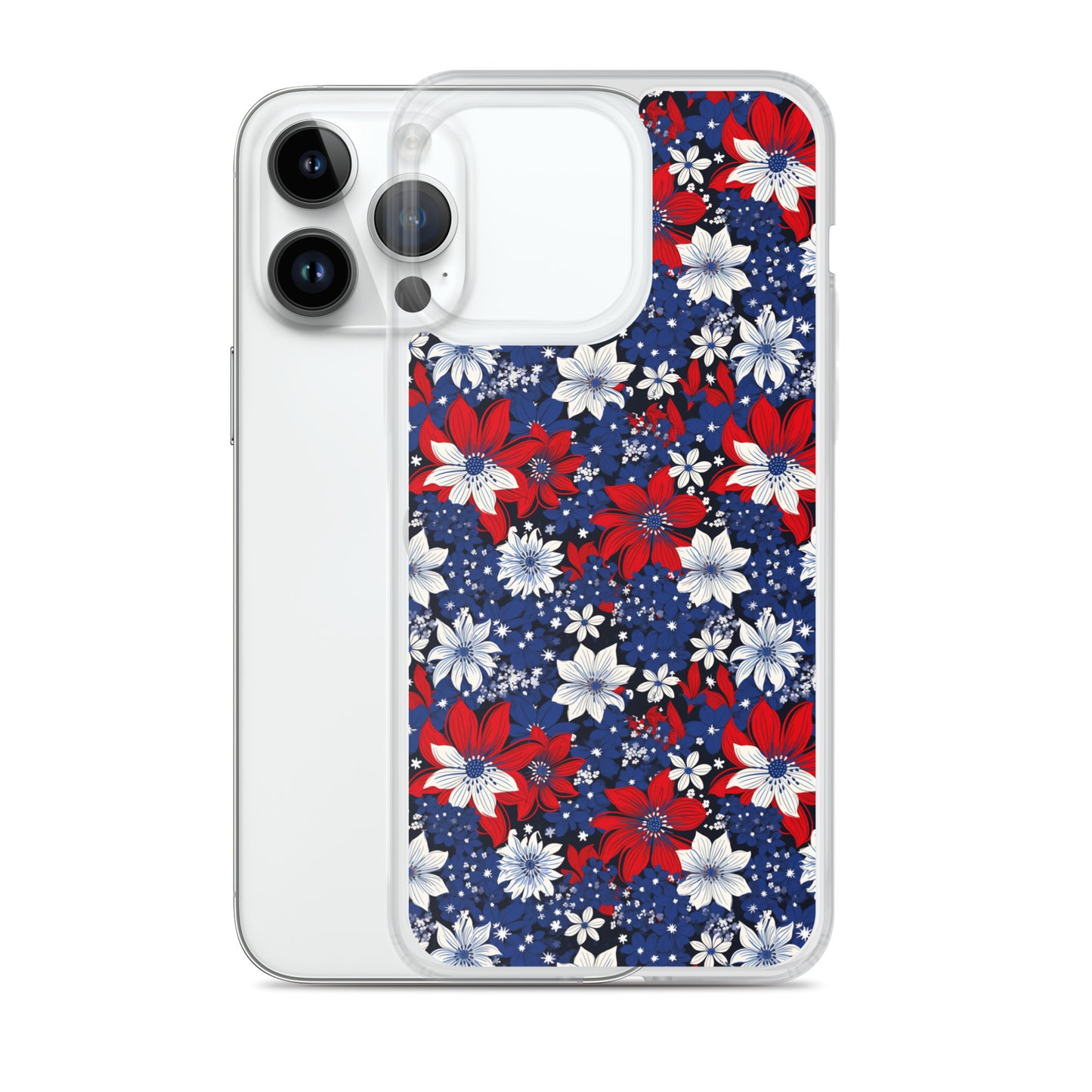 iPhone Case - Patriotic Poinsettas