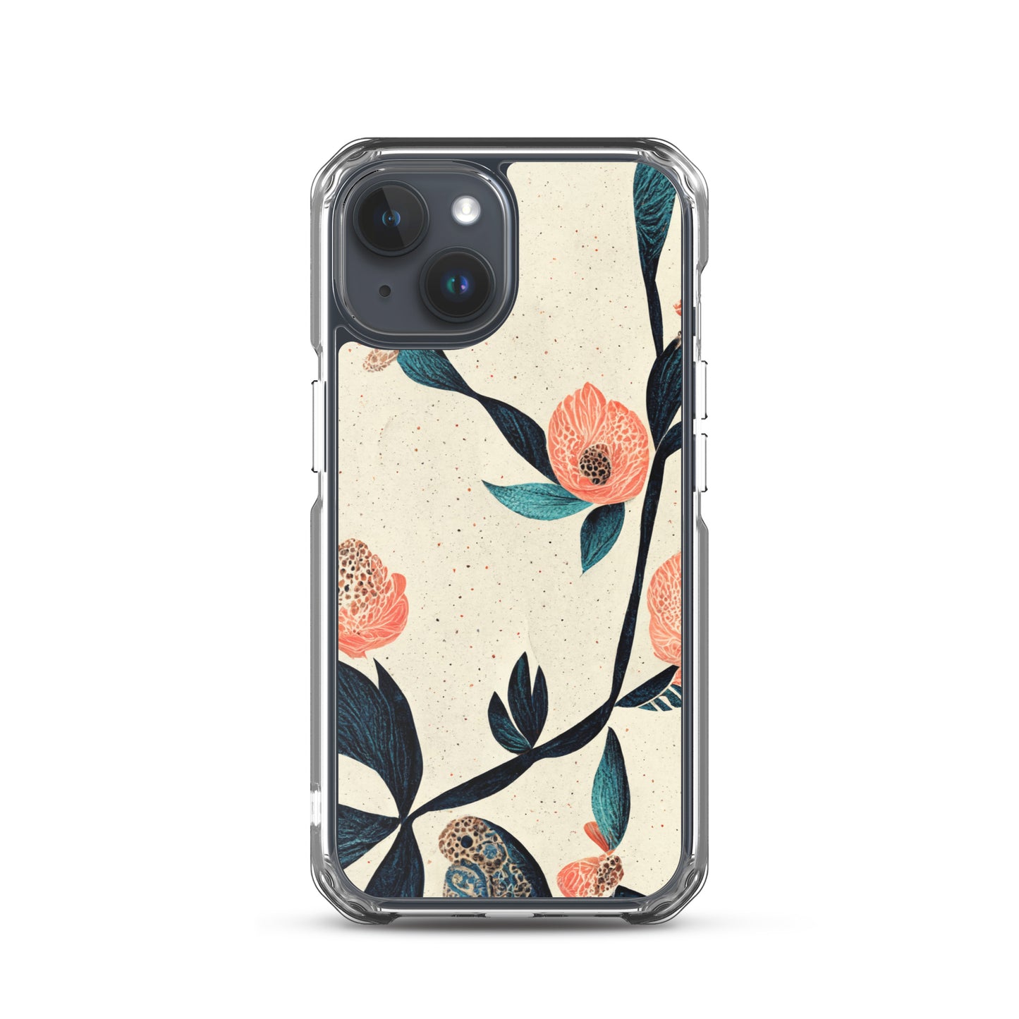 iPhone Case - Paisley Flowers on Speckled Ivory