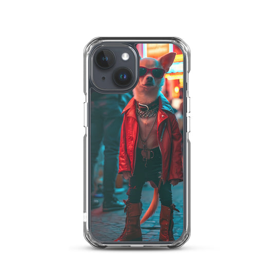 iPhone 15 Case - Crimson Cool Chihuahua