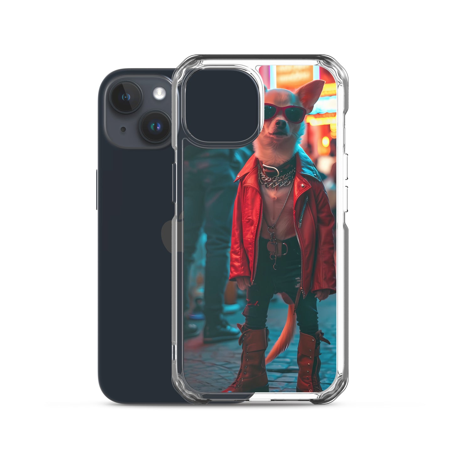 iPhone 15 Case - Crimson Cool Chihuahua