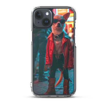 iPhone 15 Case - Crimson Cool Chihuahua