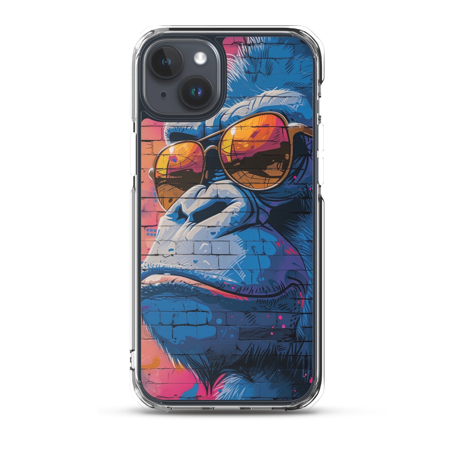 iPhone Case - Blue Gorilla Graffiti Art