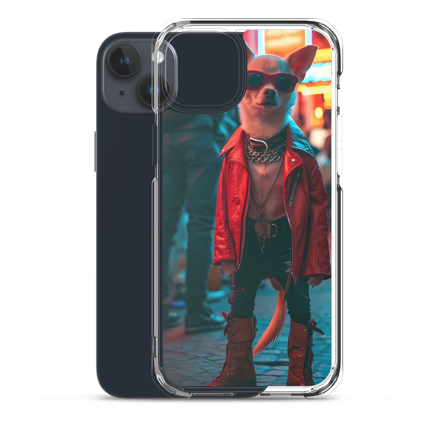 iPhone 15 Case - Crimson Cool Chihuahua