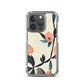 iPhone Case - Pink Floral on Speckled Ivory