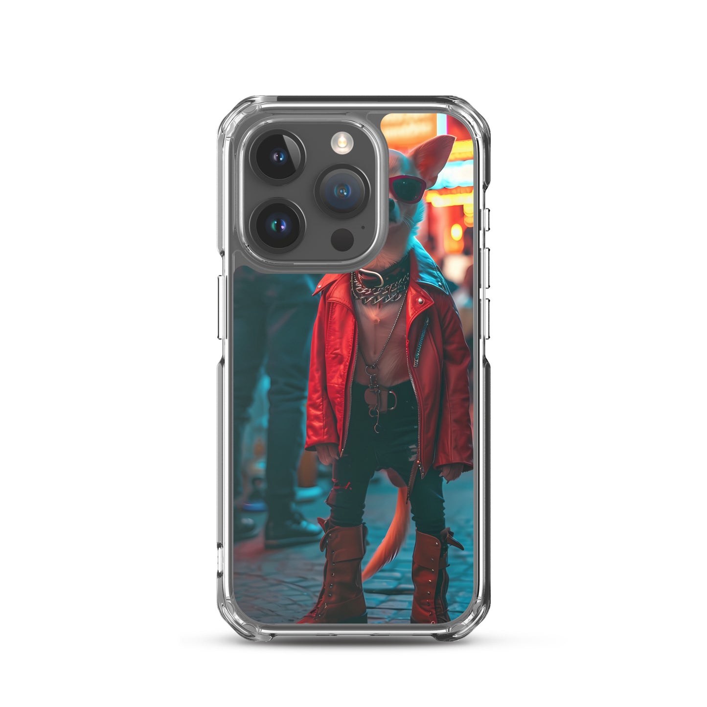 iPhone 15 Case - Crimson Cool Chihuahua